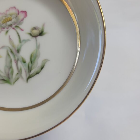 FOUR Mikado Harmony Fruit Bowls Cream Rim Pink Floral Center - Picture 11 of 14